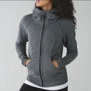 Lululemon Scuba Hoodie Heathered Gray Black